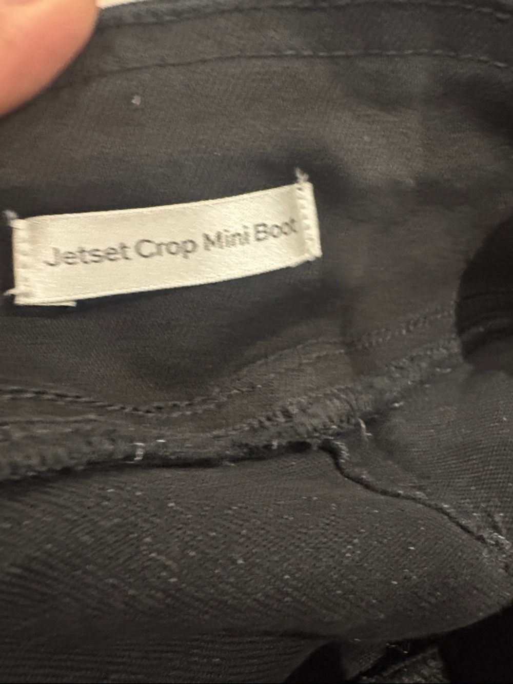 NWOT FRAME Jet Set Crop Mini Bootcut Pull-On Jeans In Black Size 2 - Picture 16 of 17